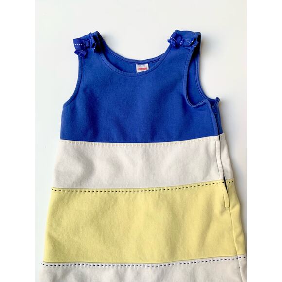 Gymboree Flower Showers Colorblock Cotton Blend Tank Dress Kids Girls Size 6 - Picture 3 of 9